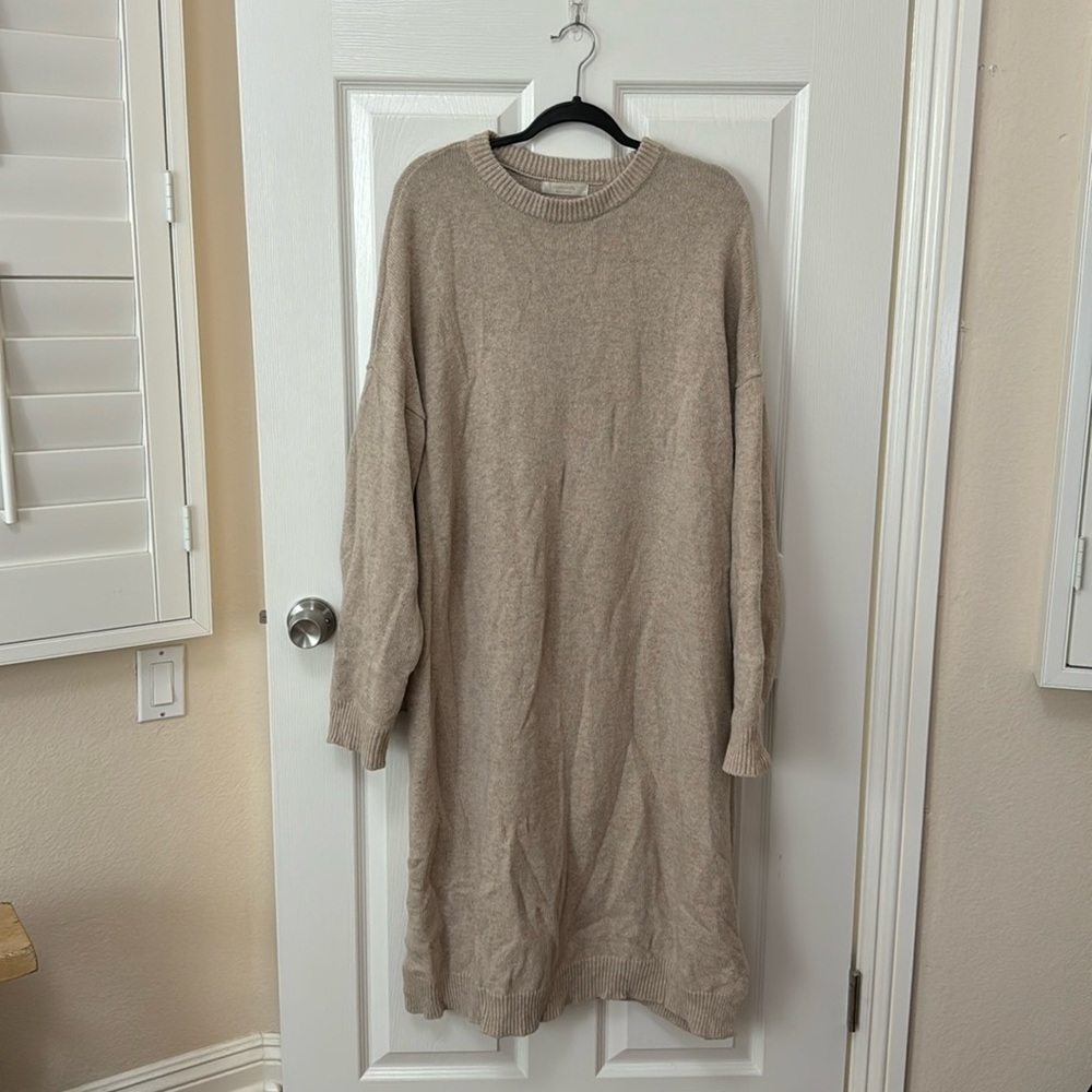 Oatmeal knit maxi dress